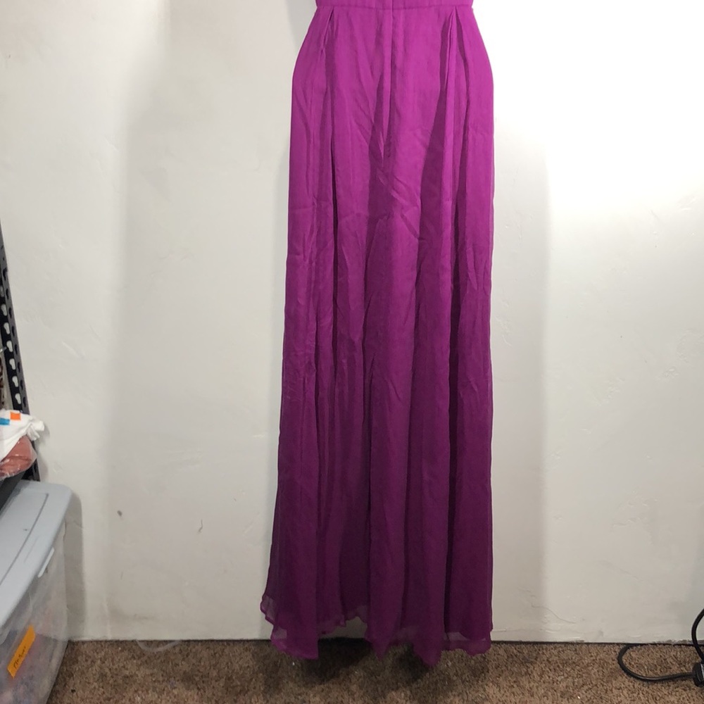 J.Crew purple long silk gown size 4 - Picture 10 of 11